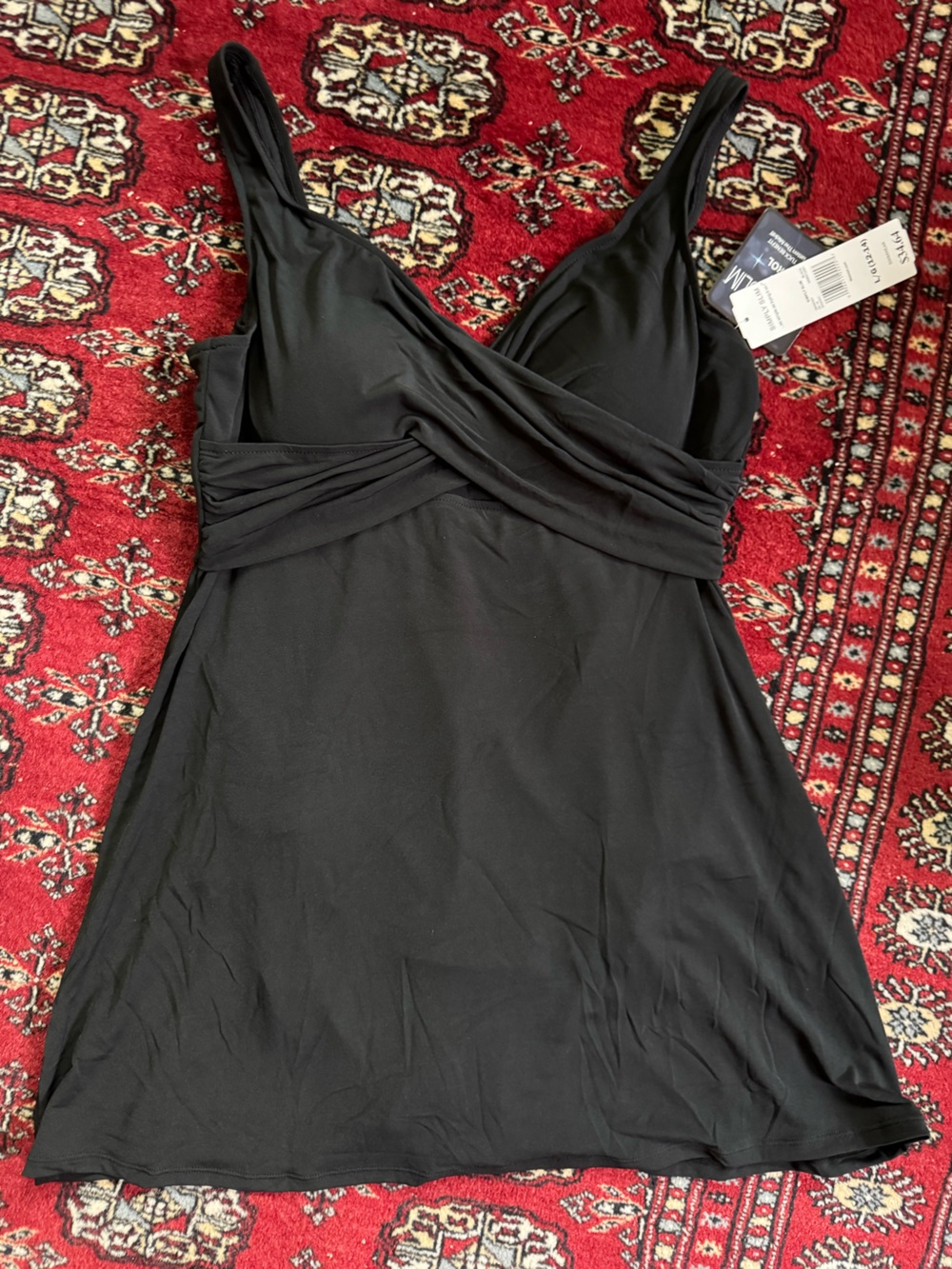 NEW Simply Slim Cross Your Heart Tummy Control Swimdress Size Large 12/14 NWT - Picture 7 of 12
